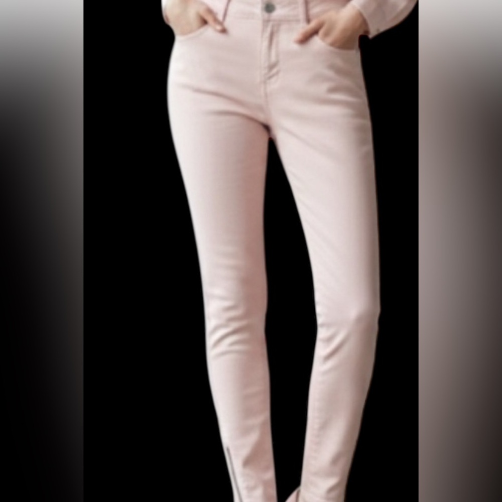 American Rag light pink Straight Pants with ankle zipper size 11 juniors